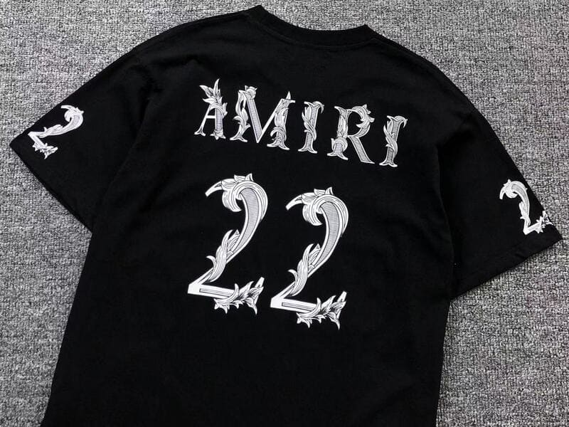 Camiseta Amiri 22 Logo-Print White Black