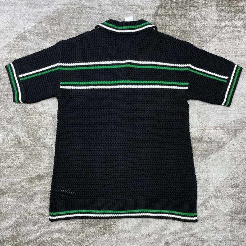 Conjunto Casablanca Crochê Preto e Verde