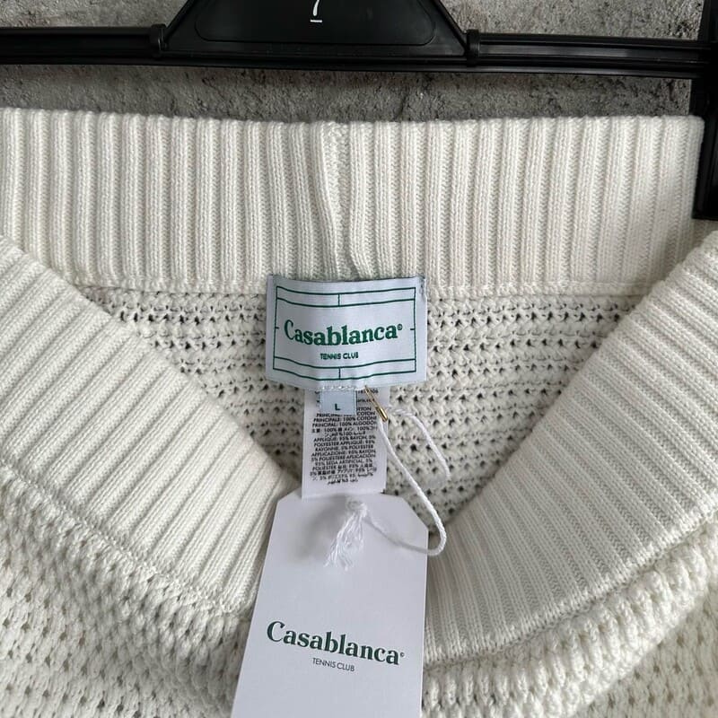 Conjunto Casablanca Crochê Branco/Verde