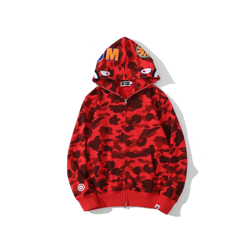 Moletom Bape Shark Wide Red Camo