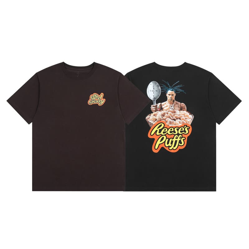 Camiseta Travis Scott Cactus Jack x Reese's Puffs