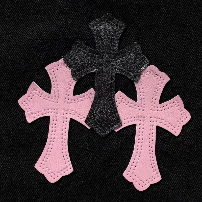 Calça Jeans Chrome Hearts Cross Pink