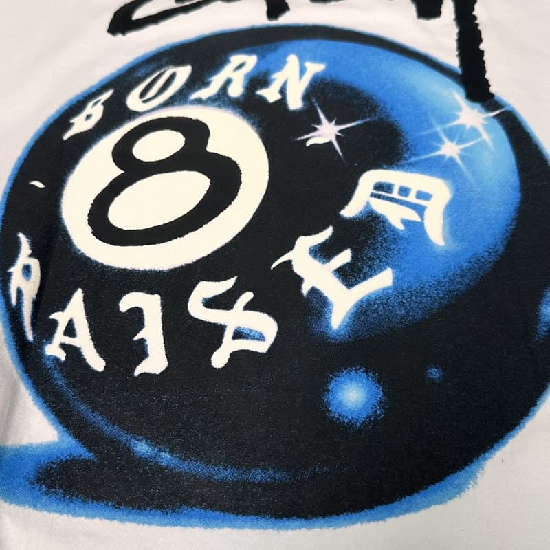 Camiseta Stussy x Born X Raised 8 Ball