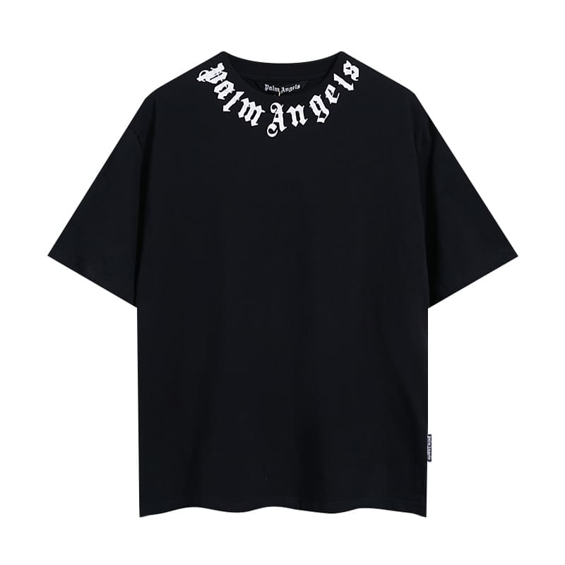 Pronta Entrega - Camiseta Palm Angels Neck Logo Black