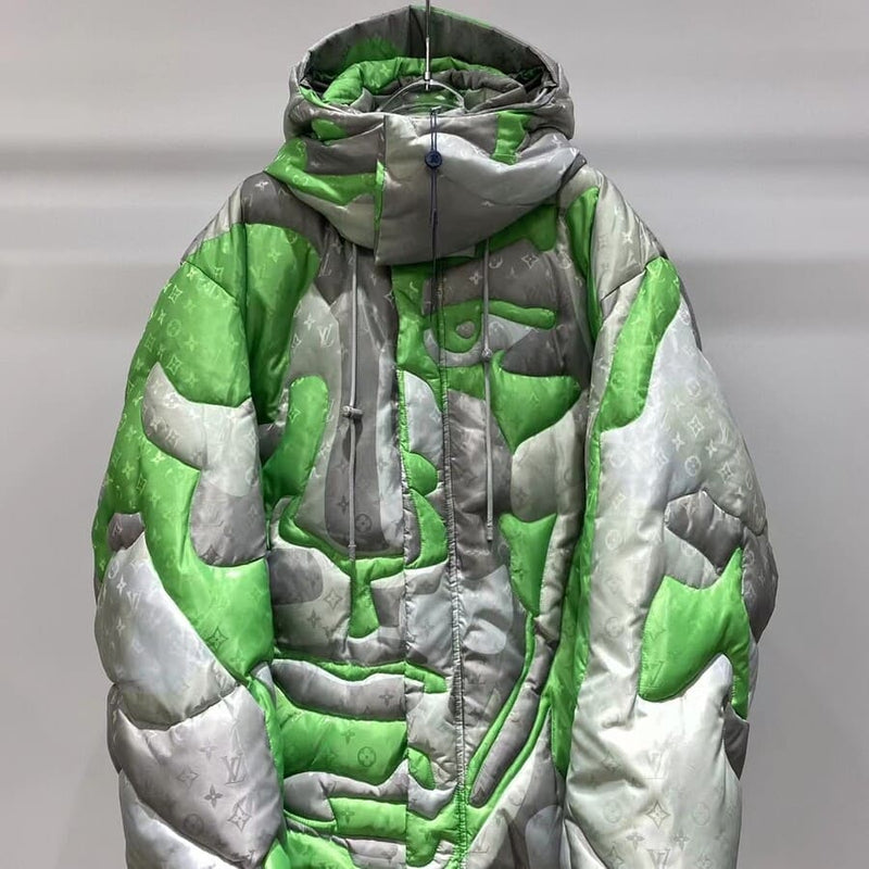 Jaqueta Louis Vuitton Patchworked Portrait Puffer