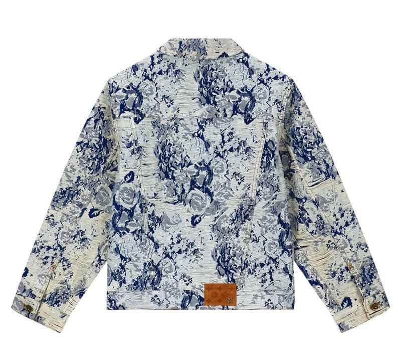 Jaqueta Louis Vuitton Distressed Floral Denim