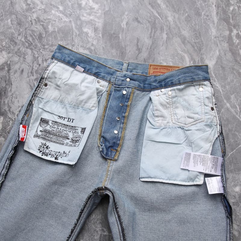 Calça Denim Tears x Levi's Cotton Wreath Jean Ligh Wash