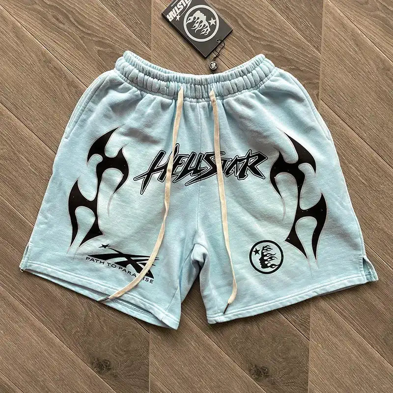 Shorts Moletom Hellstar Sky Blue