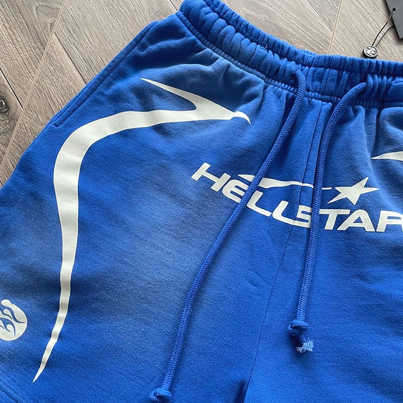 Hellstar Warm Up Shorts Blue