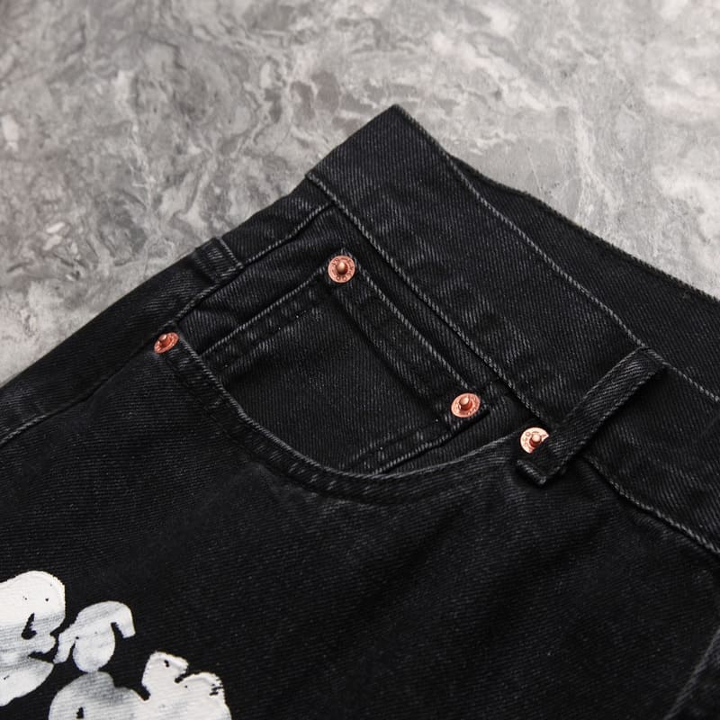 Calça Denim Tears x Levi's Cotton Wreath Jean Black