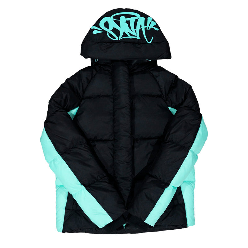 Jaqueta Puffer Synaworld Preto/Azul