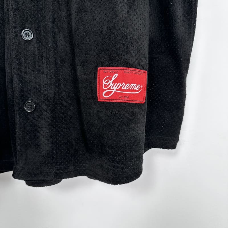 Pronta Entrega - Camiseta Supreme Ultrasuede Mesh Baseball Preto