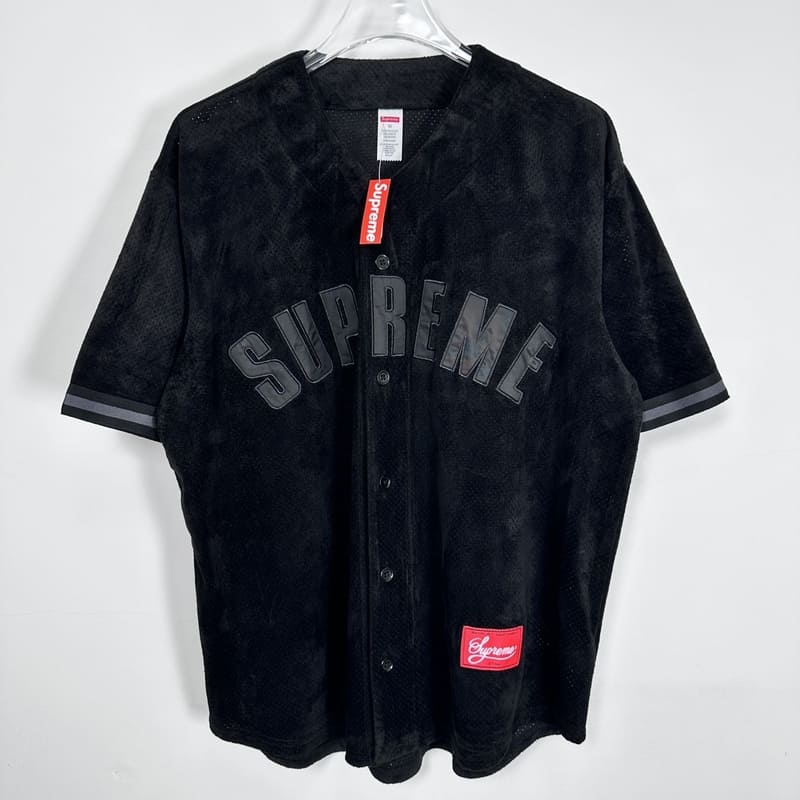 Pronta Entrega - Camiseta Supreme Ultrasuede Mesh Baseball Preto