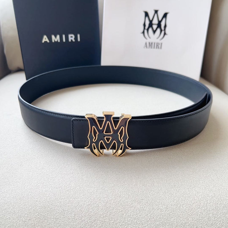 Cinto Amiri Black/Gold Logo