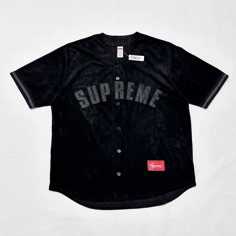 Pronta Entrega - Camiseta Supreme Ultrasuede Mesh Baseball Preto