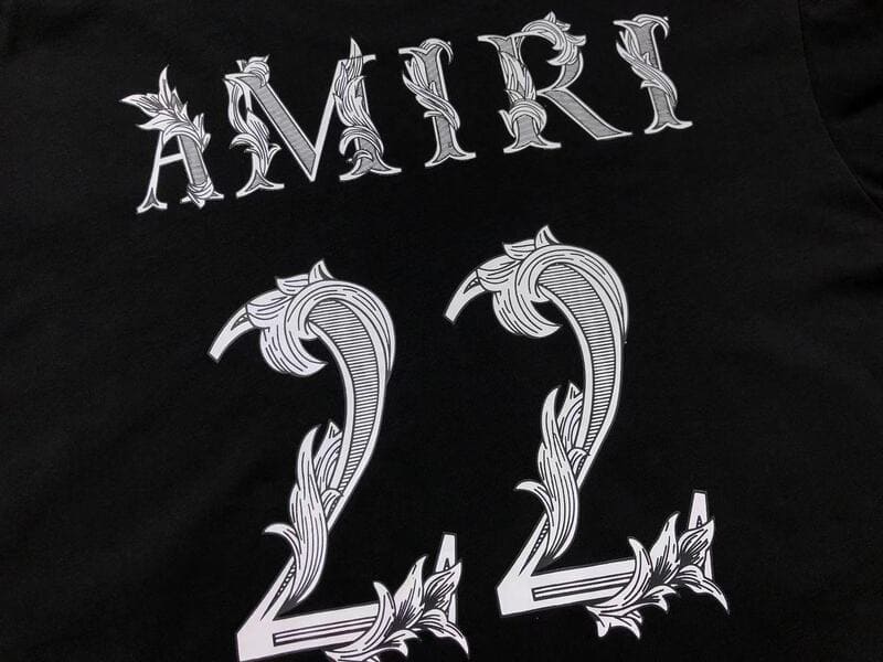 Camiseta Amiri 22 Logo-Print White Black