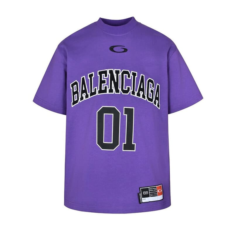 Camiseta Balenciaga Basketball Series Roxo