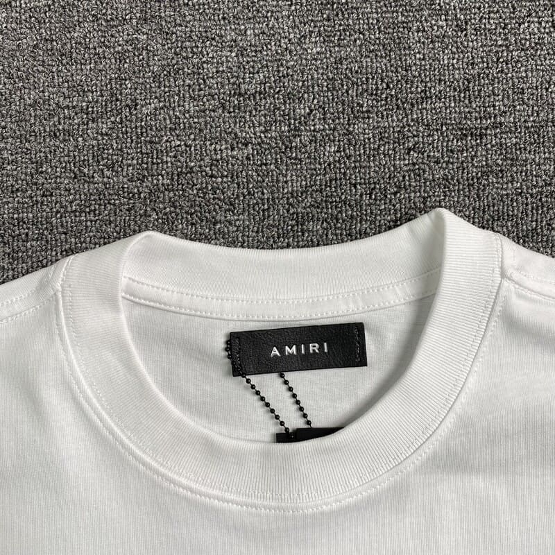 Camiseta Amiri Bar Logo Branca/Azul