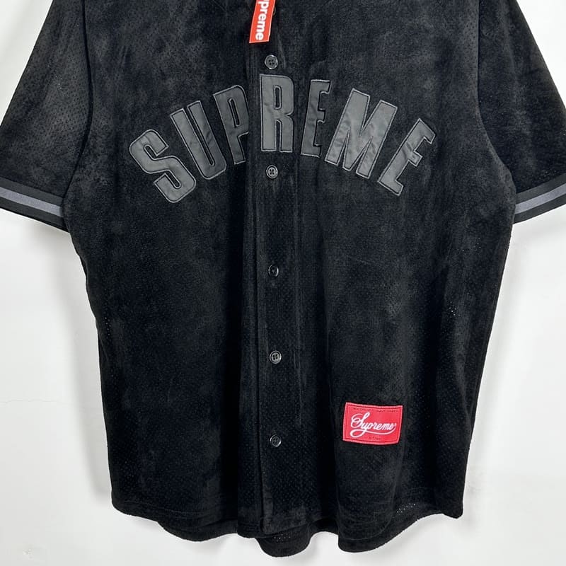 Pronta Entrega - Camiseta Supreme Ultrasuede Mesh Baseball Preto