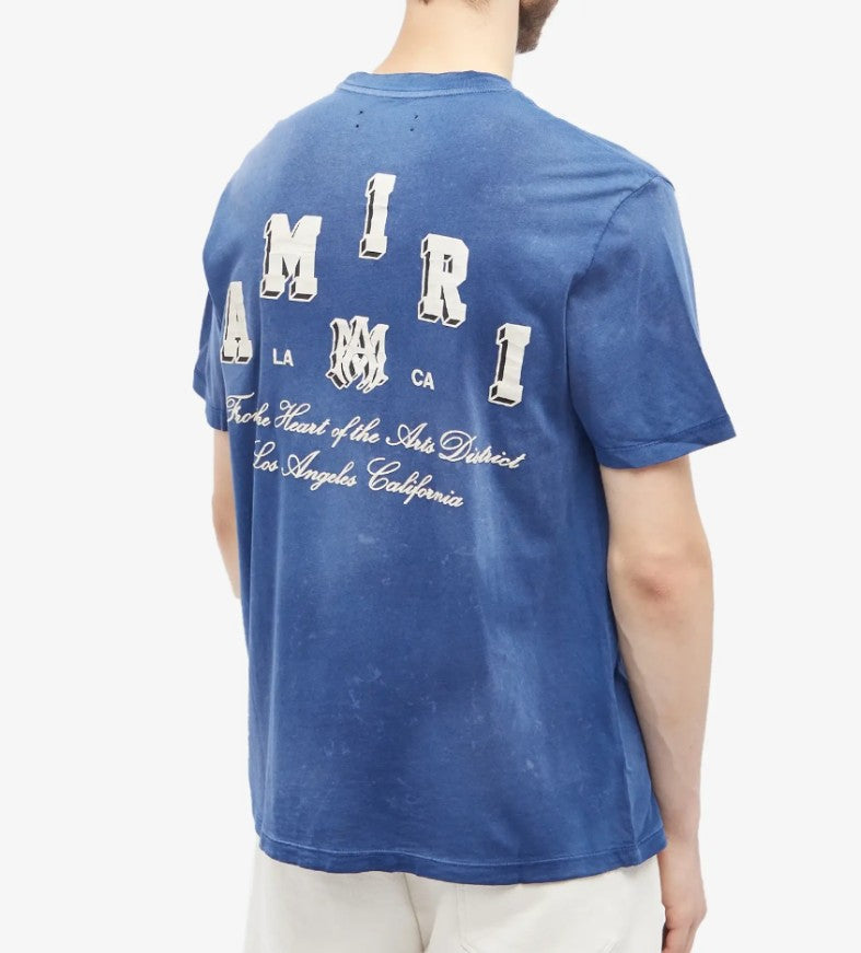 Pronta Entrega - Camiseta Amiri Vintage Collegiate Blue